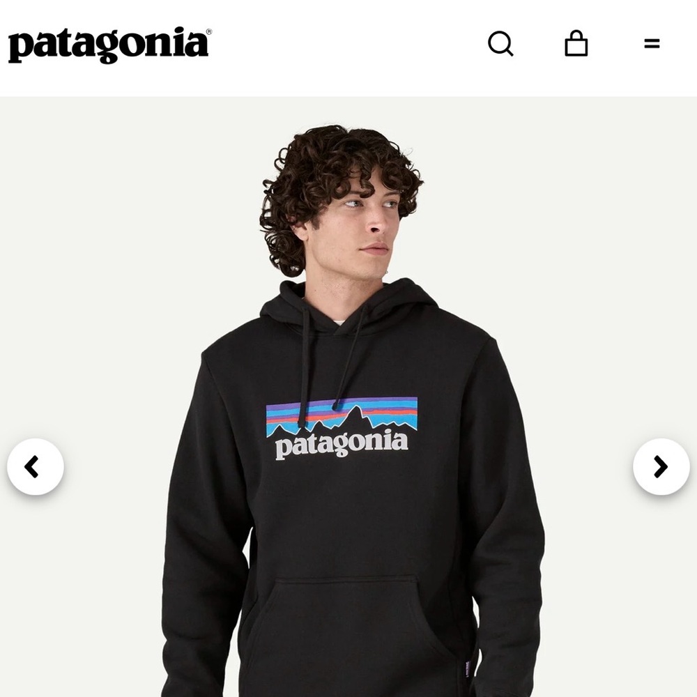 Patagonia Men's Black Hoodie Sweatshirt